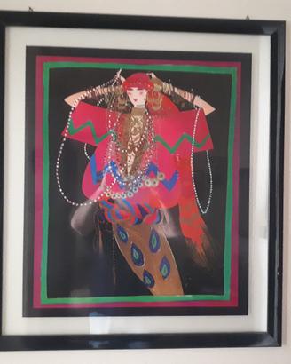 Space age serigrafia stile Erte'  88.cm x 78 cm