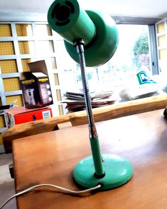 Lampada da Comodino Scrivania - Verde - Vintage