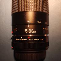 Canon EF 75-300mm + adattatore EF-RF