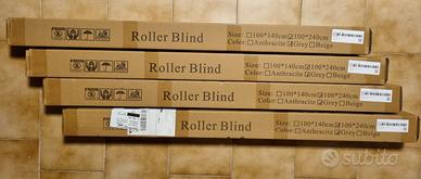 4 tende a rullo per esterni 100 x 240 cm, grigie