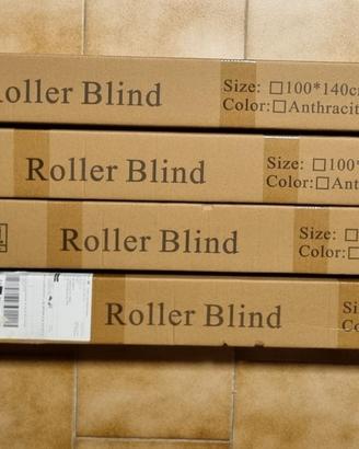 4 tende a rullo per esterni 100 x 240 cm, grigie