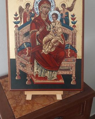 icona in legno con supporto, 
