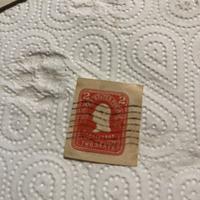 Ritaglio stampa George Washington 2 centesimi