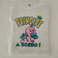 Bimbo a bordo t-shirt con ventosa Principe a Bordo