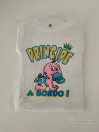 Bimbo a bordo t-shirt con ventosa Principe a Bordo