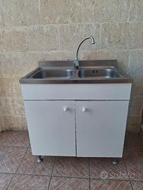 lavello due vasche con mobiletto 