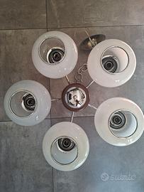 Lampadario 5 luci space Age 60 70