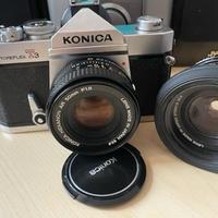 Konica Autoreflex T3 con 50mm e 28mm Konica