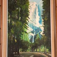 Quadro dipinto a mano Paesaggio montano Giuseppe P