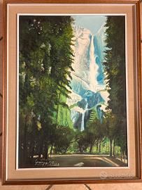 Quadro dipinto a mano Paesaggio montano Giuseppe P