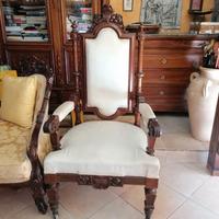 Coppia di Poltrone Vintage in legno