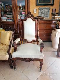 Coppia di Poltrone Vintage in legno