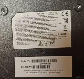 SMART TV ANDROID 32" TCL 32ES560