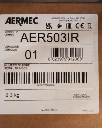 AERMEC TERMOSTATO DA INCASSO AER503IR CON RICEVITO
