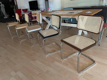 Sedie cesca Marcel Breuer set di 4 sedie bauhaus