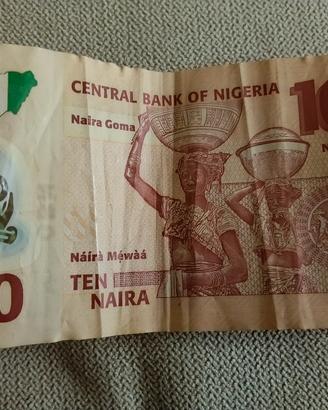 Banconota 10 Naira Nigeria 2019 