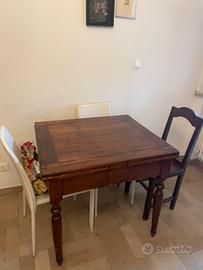 TAVOLO ROMAGNOLO  IN LEGNO  ALLUNGABILE