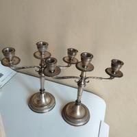 candelabri Argento lavorati a mano 