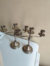 candelabri Argento lavorati a mano 