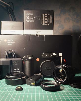 Leica SL 601+Voigtlander 50mm1.2 VM ii+adattatore