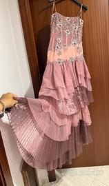 Abito cerimonia rosa cipria Pierre Cardin