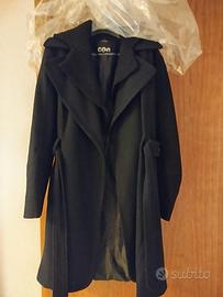 cappotto nero conbipel taglia 44