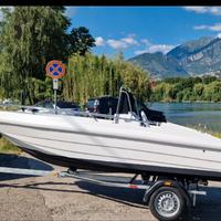 Barca open Miami 15 e rimorchio Ellebi 600 Kg