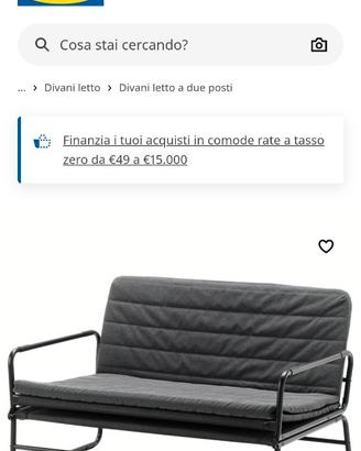 Divano letto ikea Hammarn