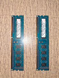 4 banchi 6 GB di RAM DDR3 desktop come nuove