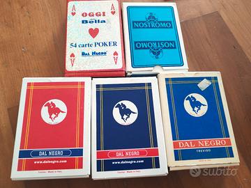 5 Mazzi Carte da Gioco Vintage 