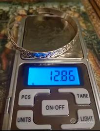 braccialetto a onde in argento 