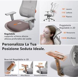sedia ergonomica per scrivania