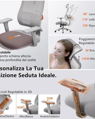 sedia ergonomica per scrivania