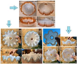 Copri lampada in vetro opalina lampadario boccia