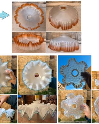 Copri lampada in vetro opalina lampadario boccia