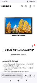 LCD Samsung LE40C630K1P Full HD 40 pollici