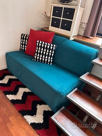 Divano-letto matrimoniale con fodera su misura