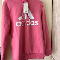 Felpa Adidas rosa nuova con cartellino tg M