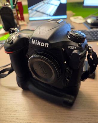 Nikon D500+battery grip MBD17+batteriaEN-EL 15c+..