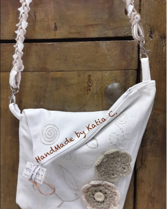 Tracolla in jeans fatta a mano