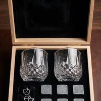 Set di bicchieri scatola di legno festa del papà