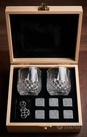 Set di bicchieri scatola di legno festa del papà