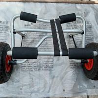 Canoa ouassou con carrello e pagaia