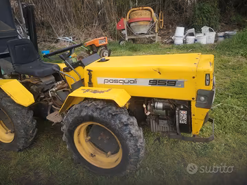 Trattore + trincia +fresa + rimorchio