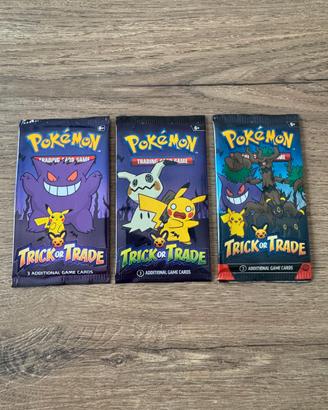 3 bustine carte Pokémon - Trick or Trade