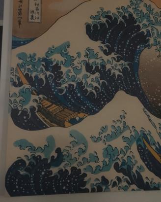 grande onda di kanagawa stampa su tela 95x136cm