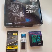 i5 9600k + z390-p + 16gb ram + ssd 500gb