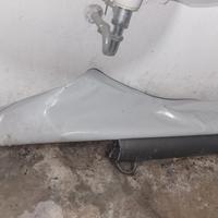 tenda esterna con pali in acciaio, colore grigio 