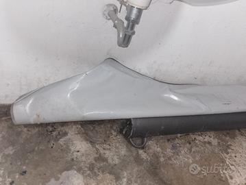 tenda esterna con pali in acciaio, colore grigio 