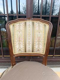 Sedie in stile siciliano legno e tessuto